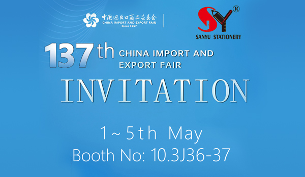 Sanyu Stationery invites you to 137th Canton Fair